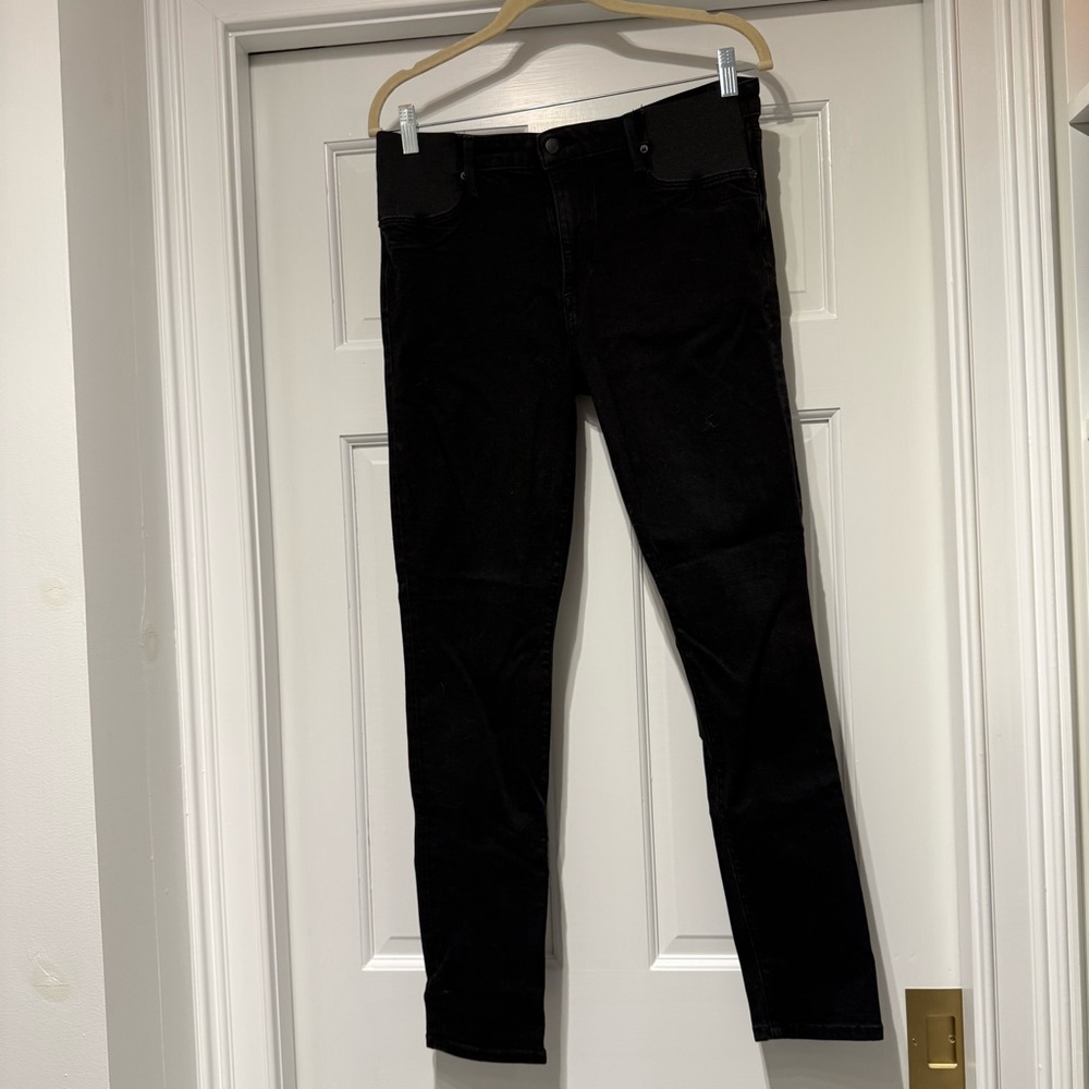 Joe's Jeans Flawless Black Mid Rise Skinny Maternity Size 31